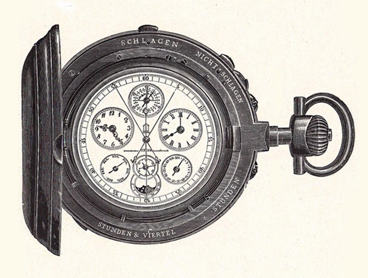 Часы Union Universaluhr, созданные в мастерской  Йоганнеса Дюррштейна