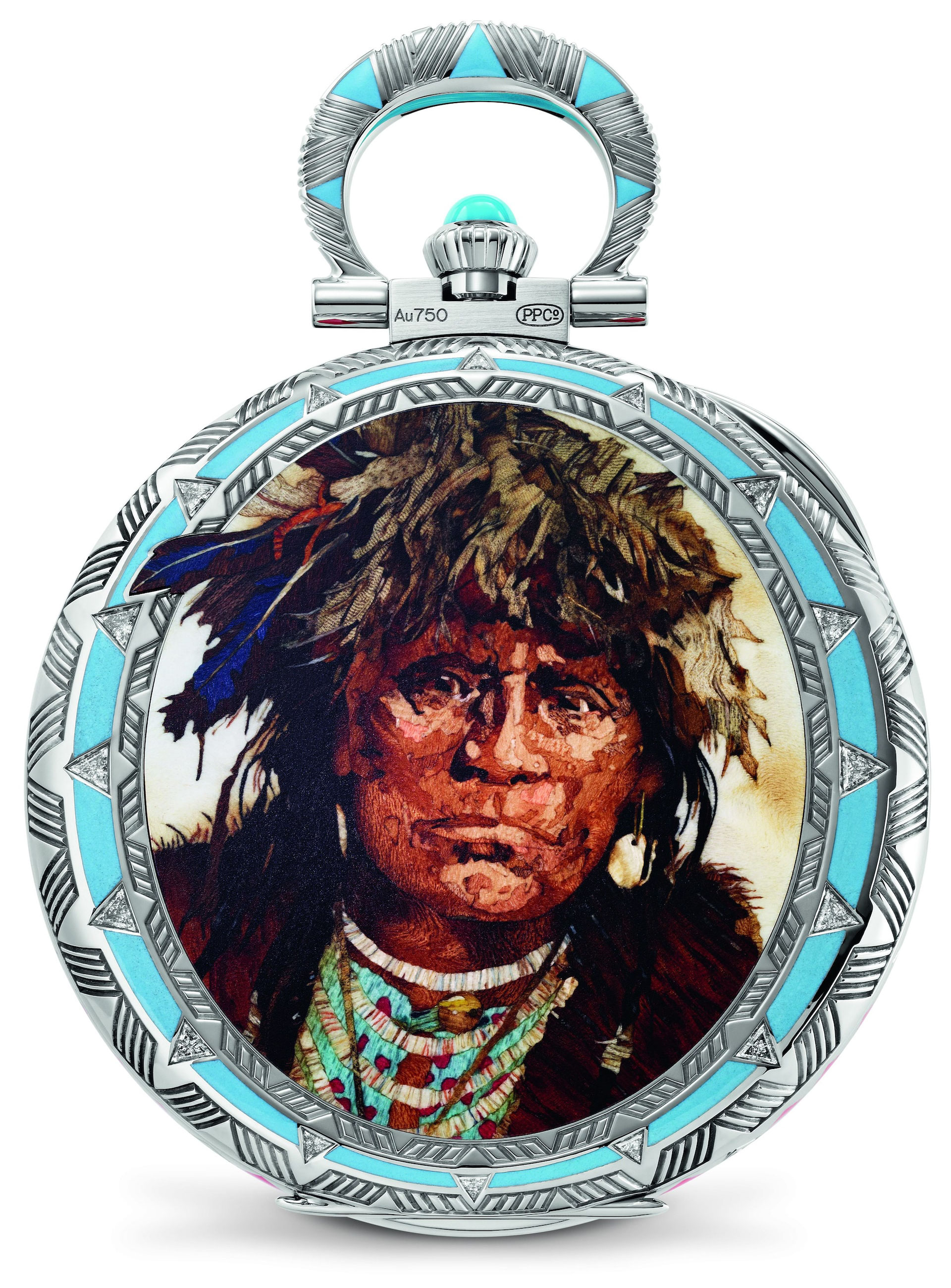 Кишеньковий годинник Patek Philippe «Портрет американського індіанця», біле золото