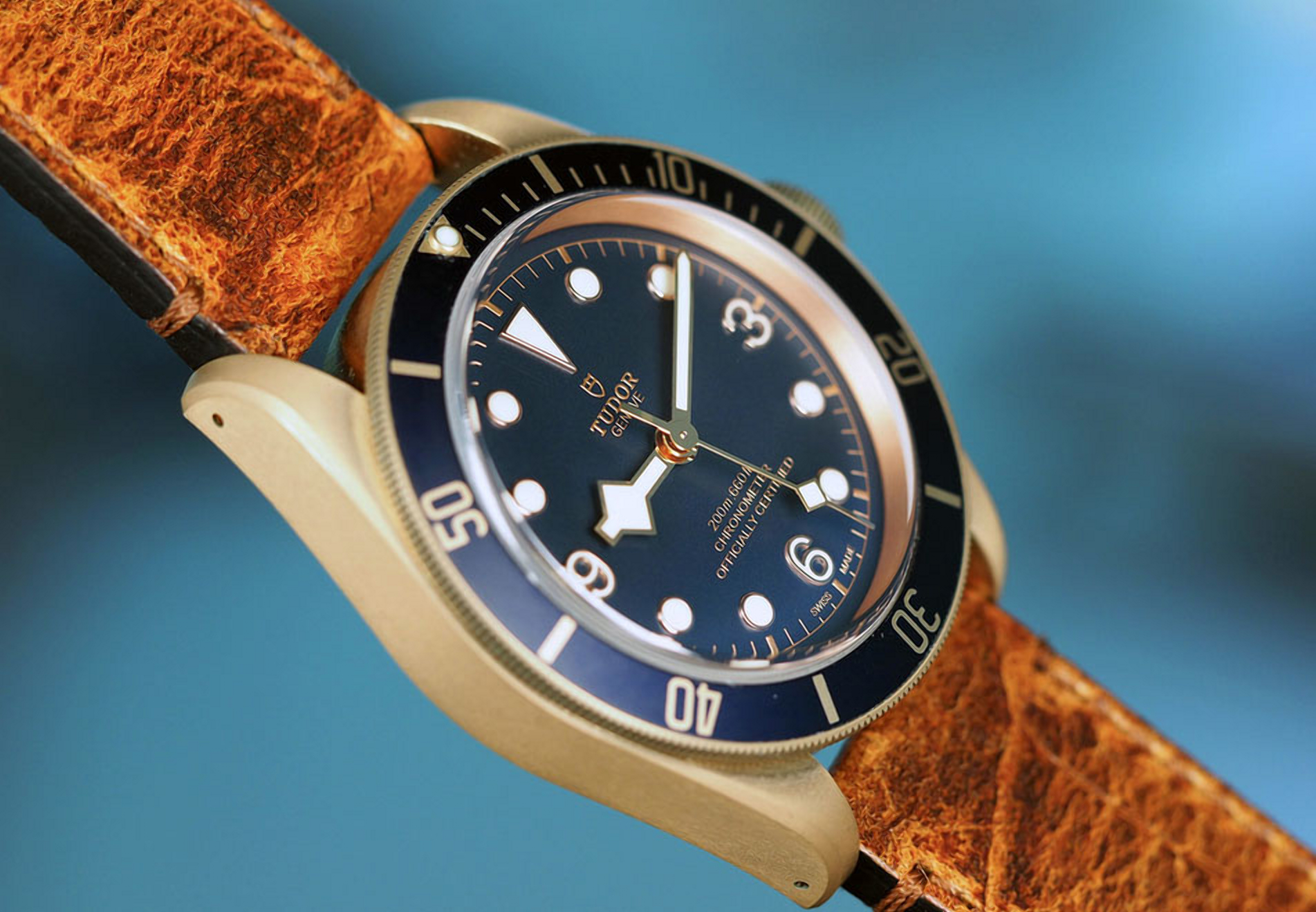Часы Tudor Heritage Black Bay Bronze Blue Bucherer Edition