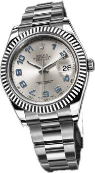 116334 grey dial  blue Arabic numerals Rolex Datejust 41