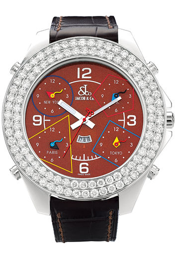 JC - 81JD Jacob & Co Five Time Zone World Is Yours