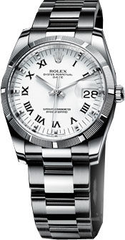 115210 white dial Roman numerals Rolex Oyster Perpetual