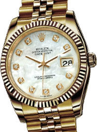 116238 mother of pearl diamond dial Rolex Datejust 36