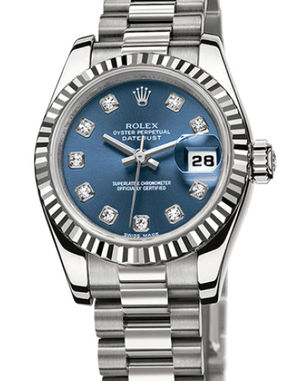 179179 blue diamond dial President Rolex Lady-Datejust 26 Archive