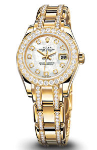 80298  mother of pearl dial diamond bracelet Rolex Pearlmaster