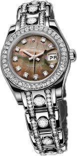 80309BR black mother of pearl dial Rolex Pearlmaster