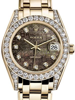 81158 Black mother-of-pearl Jubilee design diamond Rolex Pearlmaster