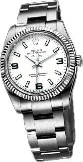 114234 white dial Arabic numerals Rolex Oyster Perpetual