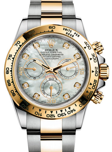 116503 White mother-of-pearl set with diamonds Rolex Cosmograph Daytona