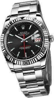 116264 black dial oyster Rolex Datejust 36 Turn-O-Graph