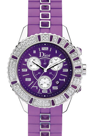 purple dior watch