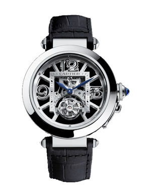 new model-2011 Skeleton-Flying-Tourbillon Cartier Pasha De Cartier