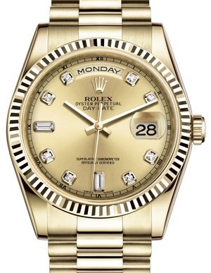 118238 champagne dial Diamond Rolex Day-Date 36