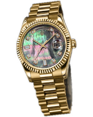 118238 dark mother of pearl dial diamond Rolex Day-Date 36