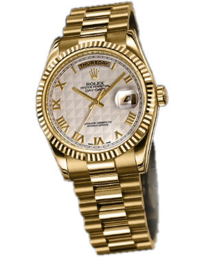 118238 ivory pyramid dial Rolex Day-Date 36