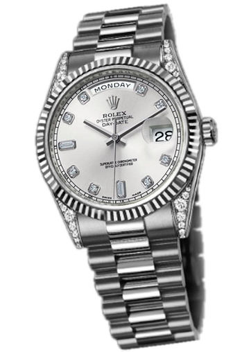 118339 silver dial Rolex Day-Date 36