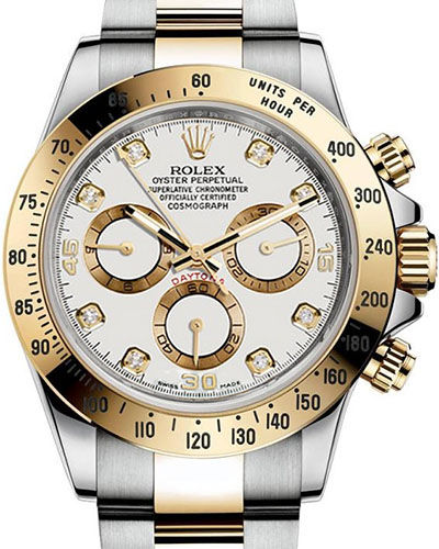 116523 White set with diamonds Rolex Cosmograph Daytona