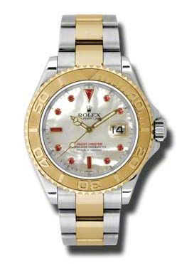 16623 mother of pearl dial ruby Rolex Yacht-Master