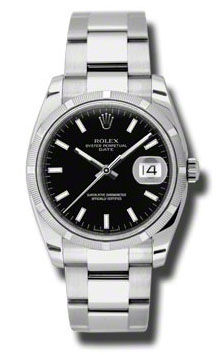 115210 black dial index Rolex Oyster Perpetual