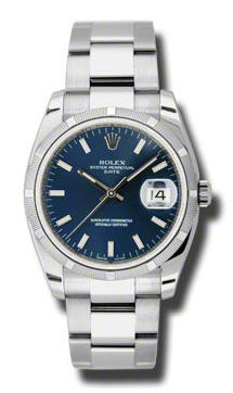 115210 blue dial index Rolex Oyster Perpetual
