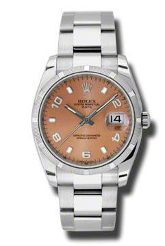115210 pink dial Arabic numerals Rolex Oyster Perpetual