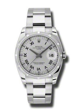 115210 silver dial Roman numerals Rolex Oyster Perpetual