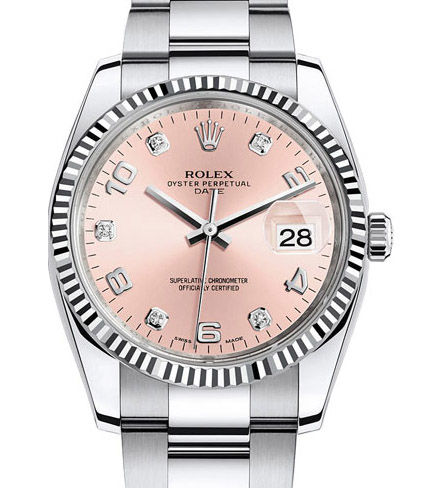 rolex oyster pink dial