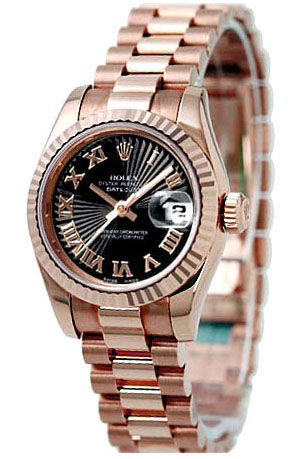 178275 Black Sunbeam Roman Rolex Datejust 31