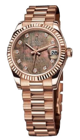 178275 dark mother of pearl diamond dial Rolex Datejust 31