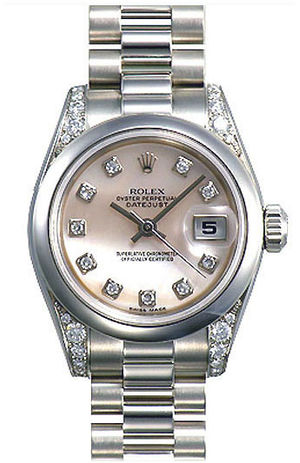178296 pink mother of pearl dial diamond Rolex Datejust 31