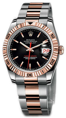 116261 black dial Rolex Datejust 36 Turn-O-Graph