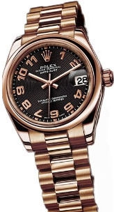 178245 black dial Arabic Rolex Datejust 31