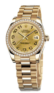 178288 champagne concentric circle dial arabic Rolex Datejust 31