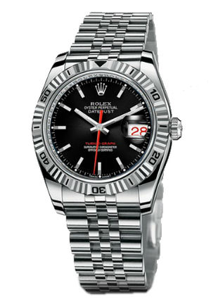 116264 black dial jubilee Rolex Datejust 36 Turn-O-Graph