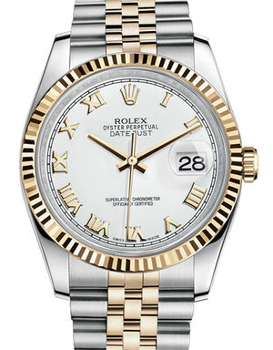 116233 white roman dial Jubilee Rolex Datejust 36