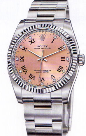 116034 pink diamond dial Roman Rolex Oyster Perpetual
