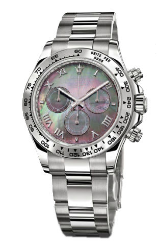 116509 dark mother of pearl dial Roman numerals Rolex Cosmograph Daytona