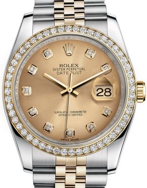 116243 Champagne set with diamonds Rolex Datejust 36
