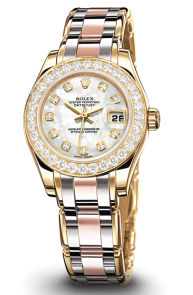 80298  white mother of pearl  dial Tridor Rolex Pearlmaster