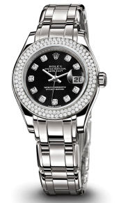 80339 black diamond dial Rolex Pearlmaster