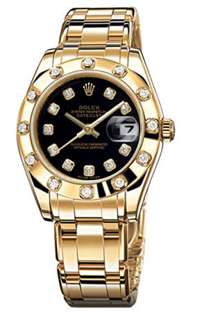 81318 black diamond dial Rolex Pearlmaster
