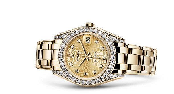 81158 Champagne Jubilee design set with diamonds Rolex Pearlmaster