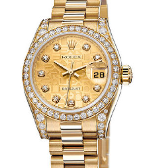 gold diamond rolex women's