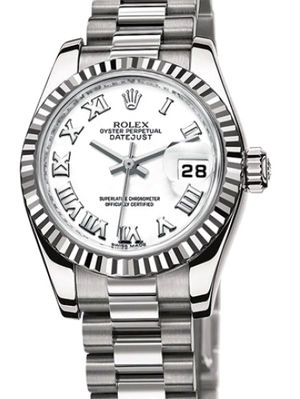 179179 white Roman dial President Rolex Lady-Datejust 26 Archive