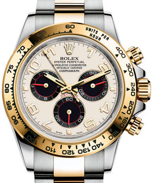 116523 ivory black subdials dial Rolex Cosmograph Daytona