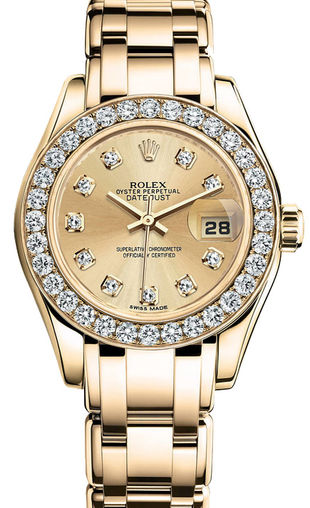 80298 champagne diamond dial Rolex Pearlmaster