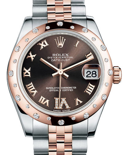 178341 chocolate diamond Roman IV dial Jubilee Rolex Datejust 31