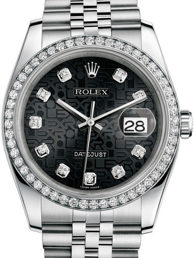 116244 Black Jubilee design diamonds Jublilee Rolex Datejust 36
