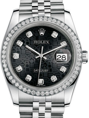 116244 Black Jubilee design diamonds Jublilee Rolex Datejust 36