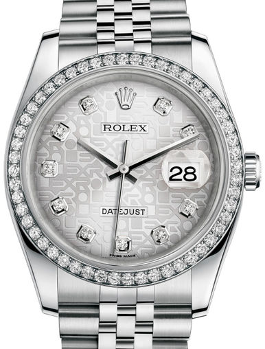116244 Silver Jubilee design diamonds Jubilee Rolex Datejust 36